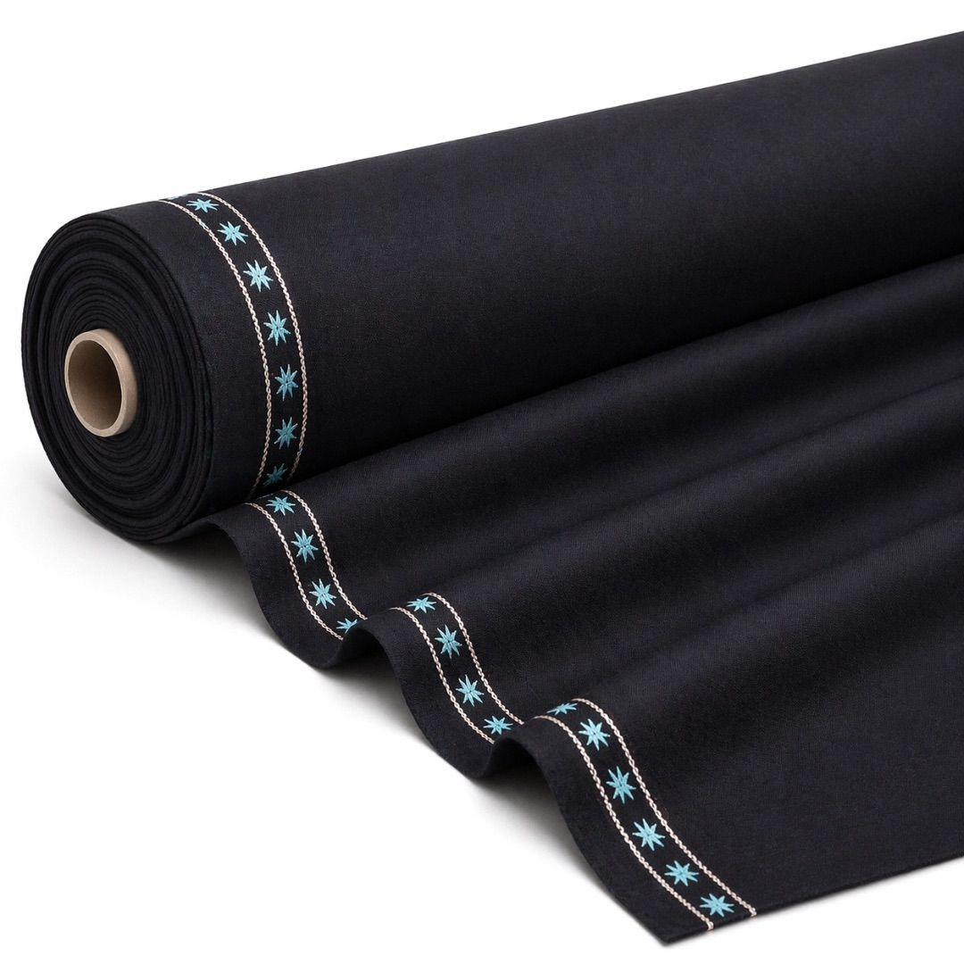 Premium Navy Blue Plain Fabric Roll