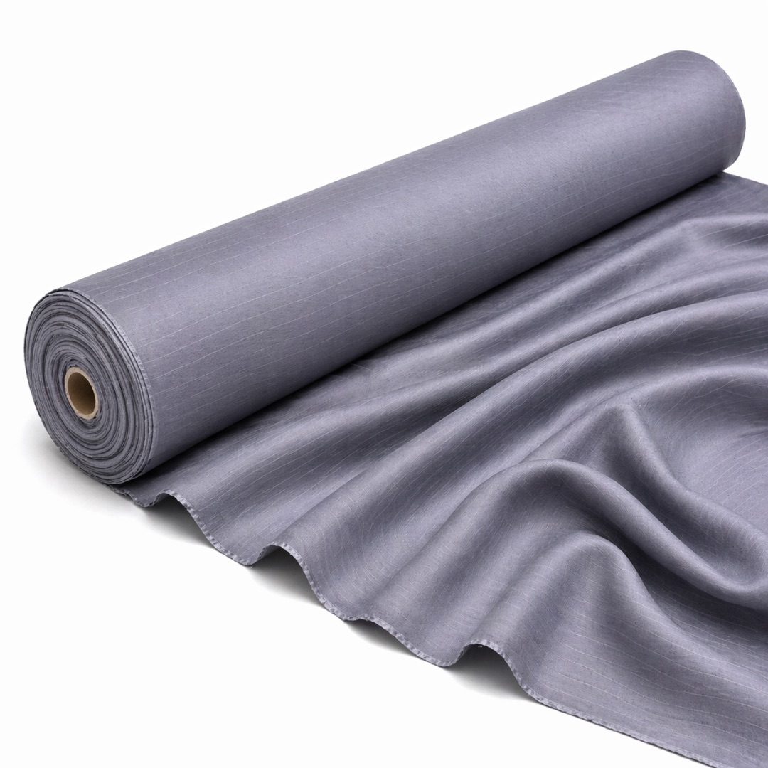 Premium Light Grey Pinstripe Fabric