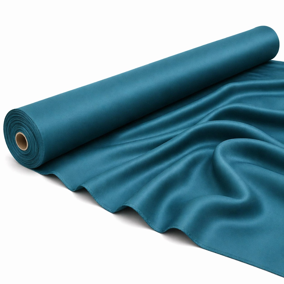 Premium Teal Plain Elegant Fabric Material
