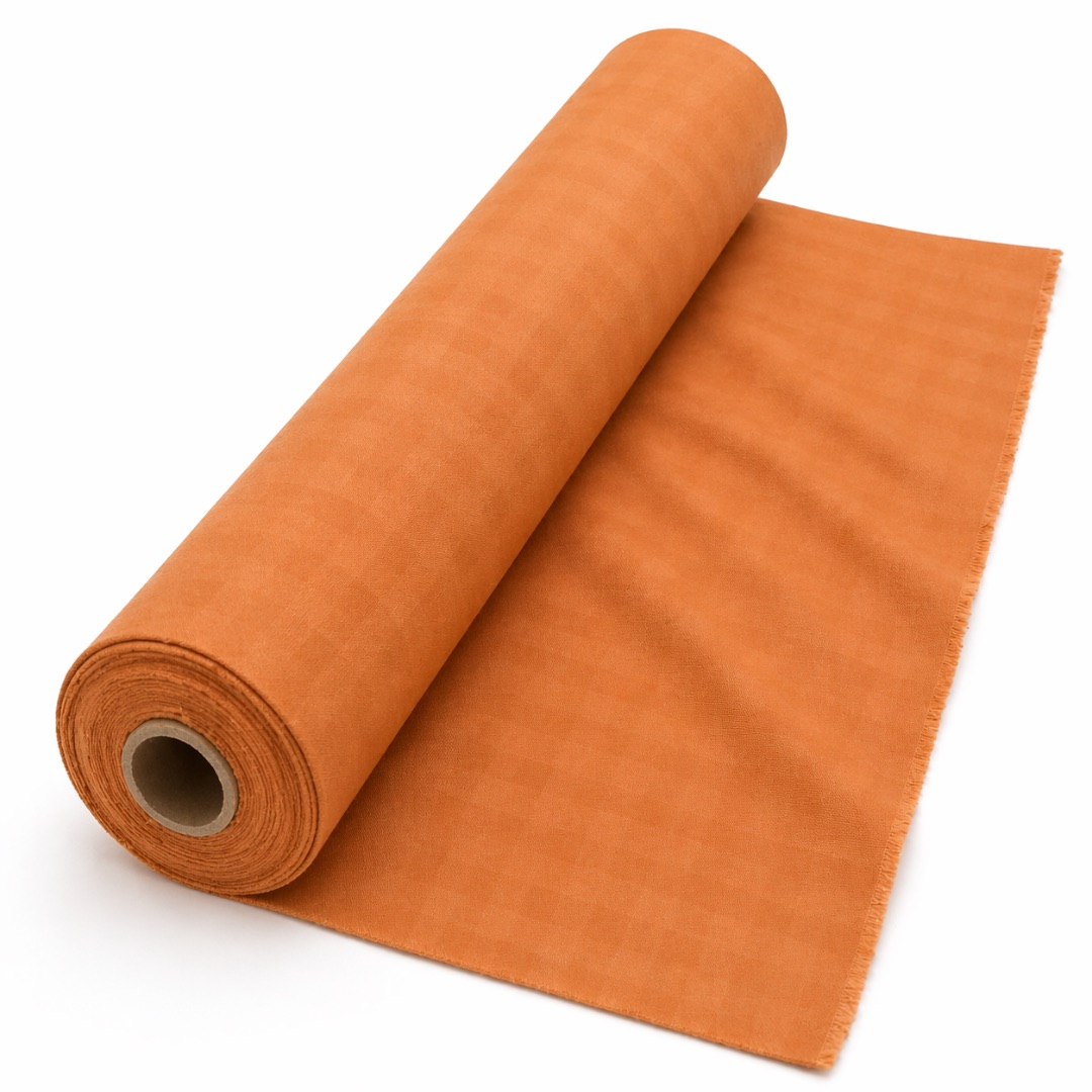 Burnt Orange Plain Senator   Suiting Fabric