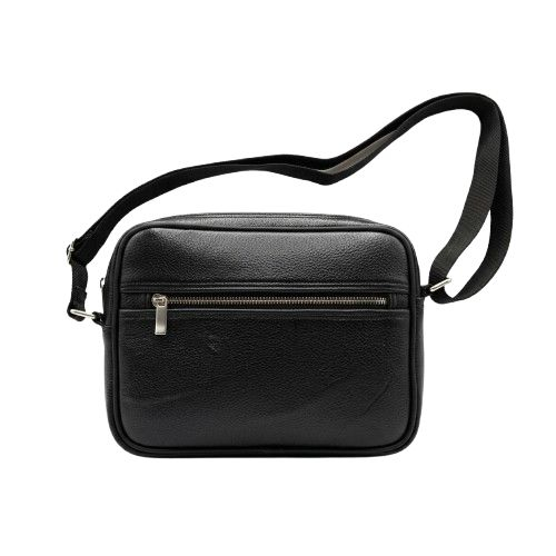 Pebbled Faux Leather Crossbody Messenger Bag