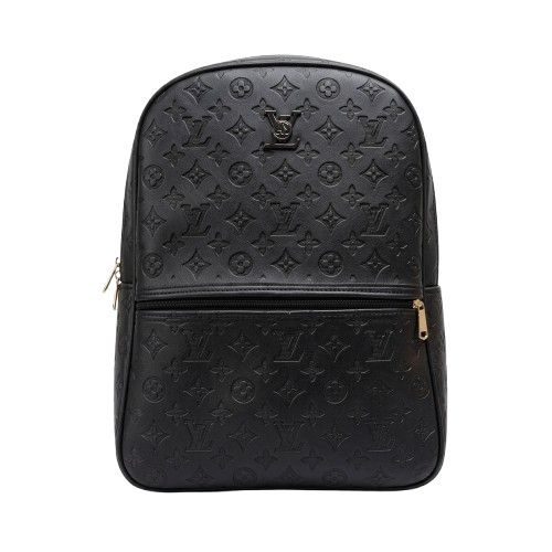 Embossed Monogram Pattern Backpack