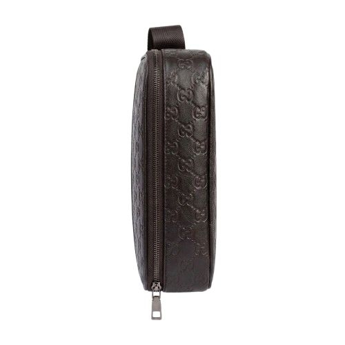 Embossed Monogram Crossbody Messenger Bag