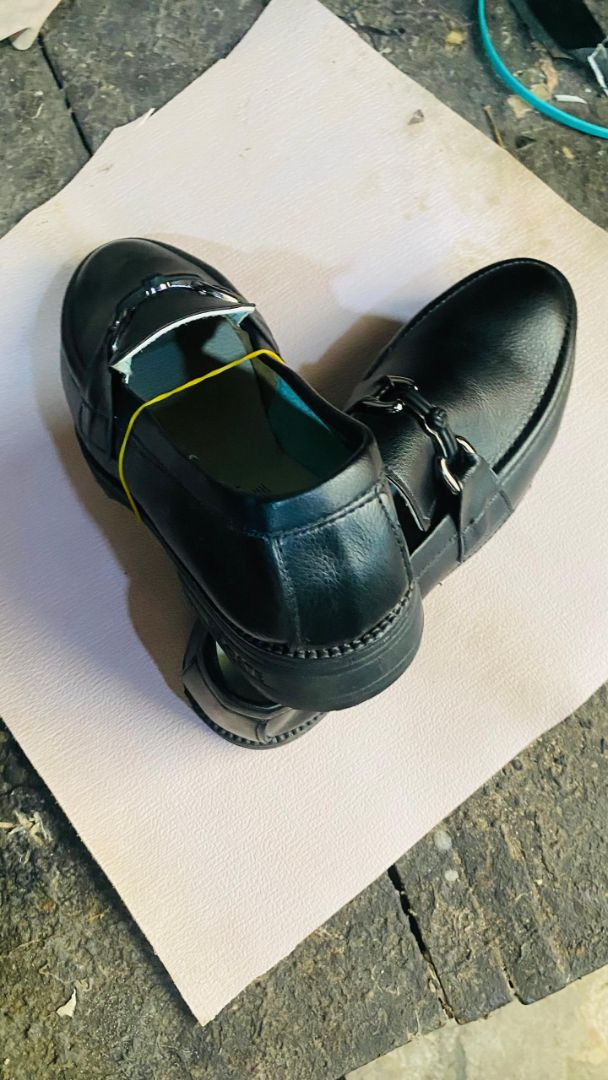 Black Leather Horsebit Driver Loafers