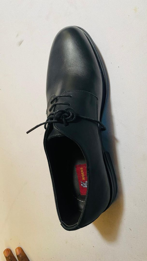 Classic Black Matte Leather Derby Shoes