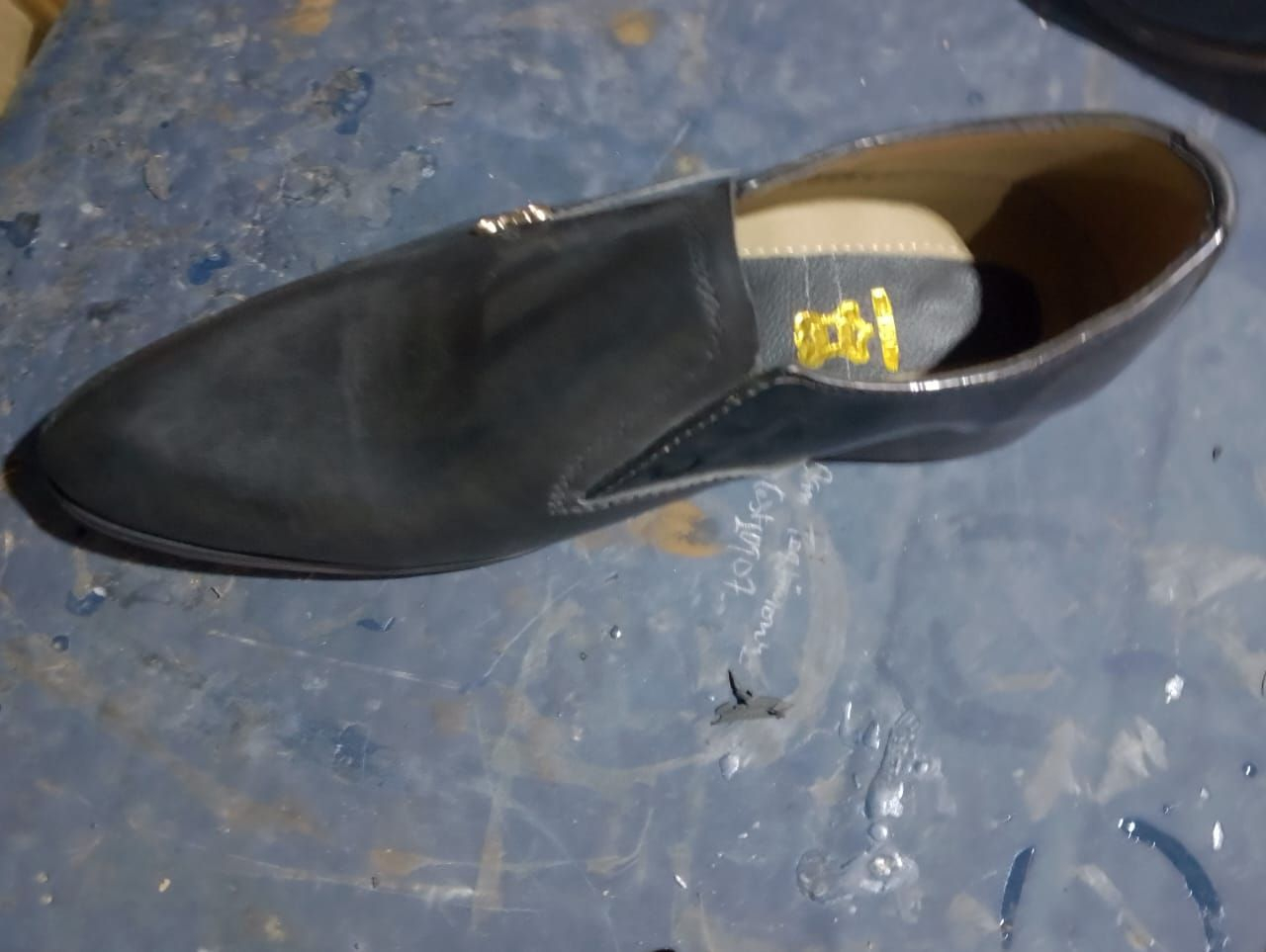 Elegant Dual Finish Black Slip On Loafers