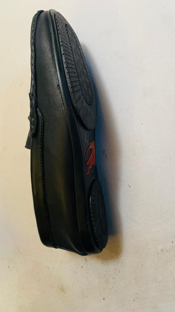 Mens Classic Textured Navy Loafers