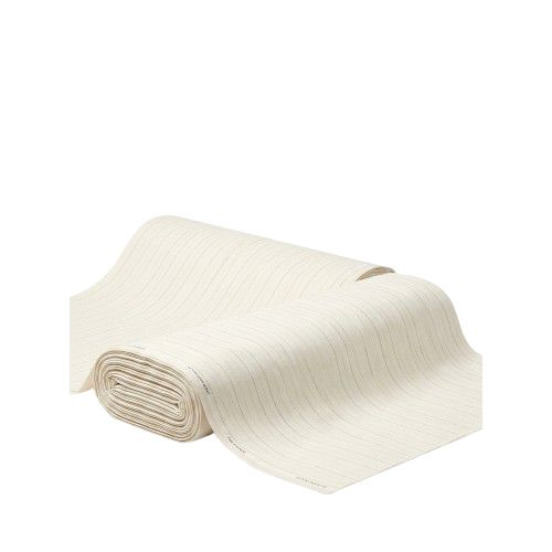Classic Cream Pinstripe Suiting Fabric Material