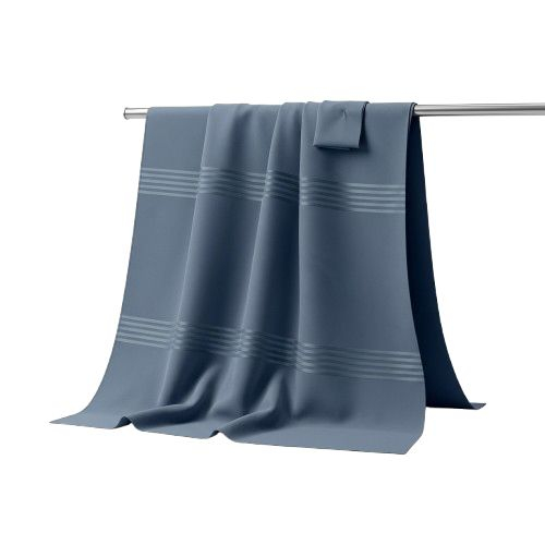 Slate Blue Multi Stripe Fabric