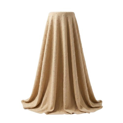 Beige Textured Clip Dot Fabric