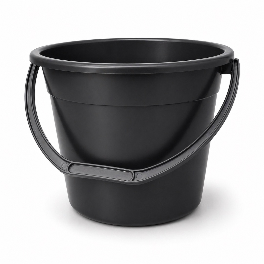 Heavy Duty Plastic Utility Bucket with Dual Grip Handle