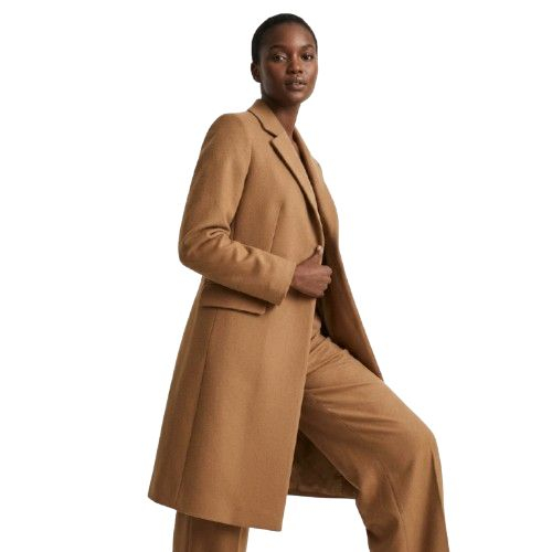 Premium Camel Brown Cashmere Wool Blend Fabric