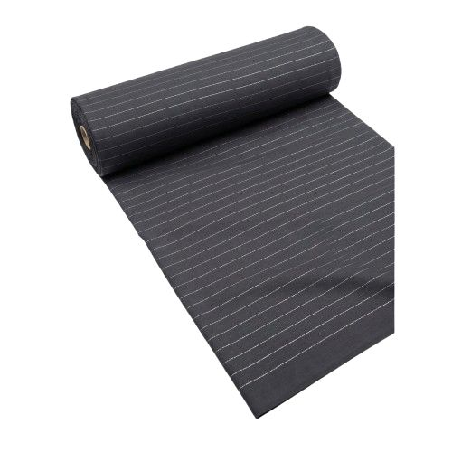 Sophisticated Charcoal Grey Pinstripe Suiting Fabric