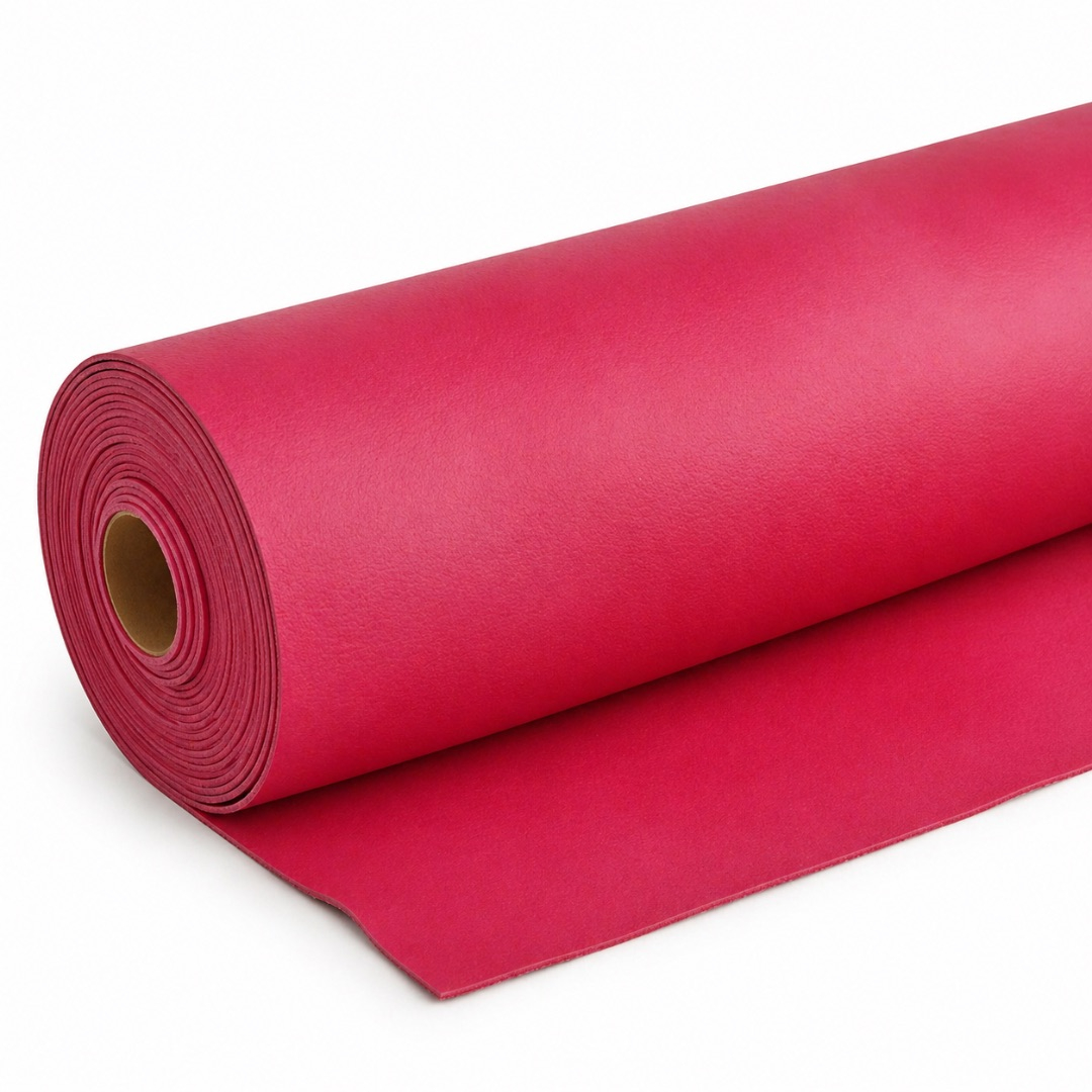 Premium Smooth Pink Synthetic Leather Fabric