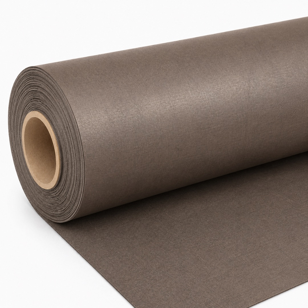 Dark Olive Brown Crosshatch Synthetic Leather Fabric
