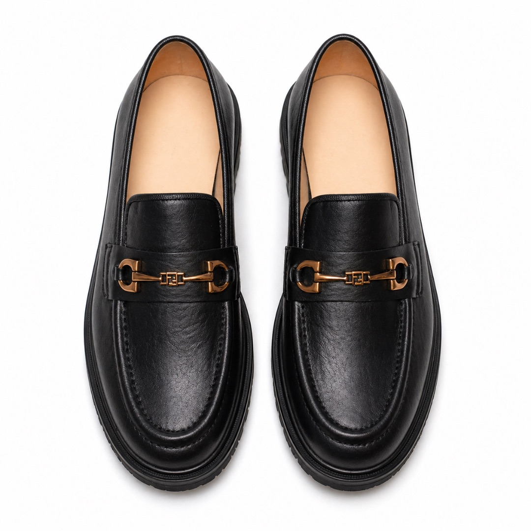 Classic Matte Black Horsebit Loafers