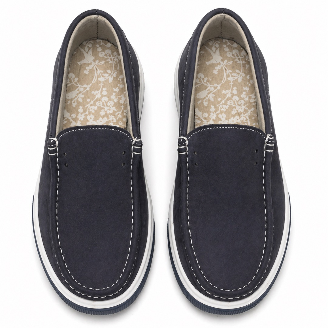 Quality Men Navy Blue Slip On Casual Loafers