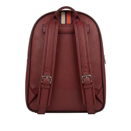 Vibrant Maroon Patterned Everyday Backpack