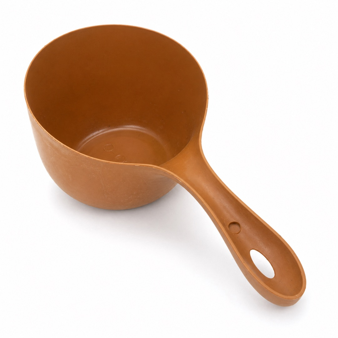 Brown Multi Purpose water scoop with Long Handle