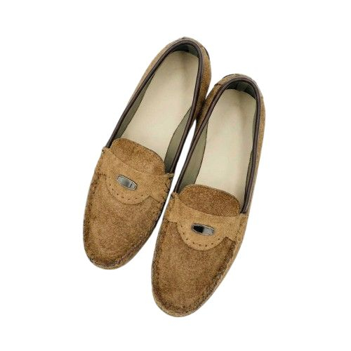Mens Suede Loafers with Decorative Buckle