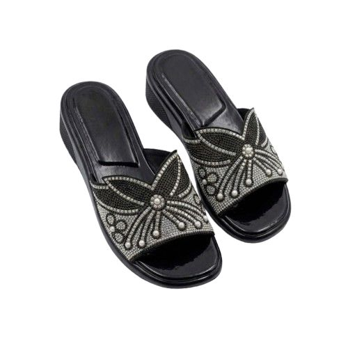 Embellished Flat Slippers
