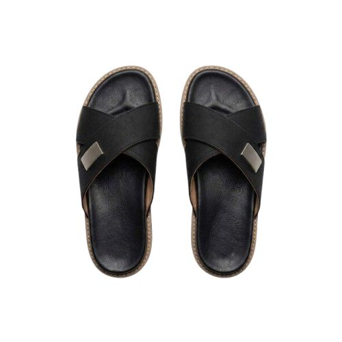 Black Slide Sandals