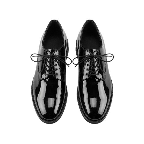 Classic Black Patent Leather Derby Shoes
