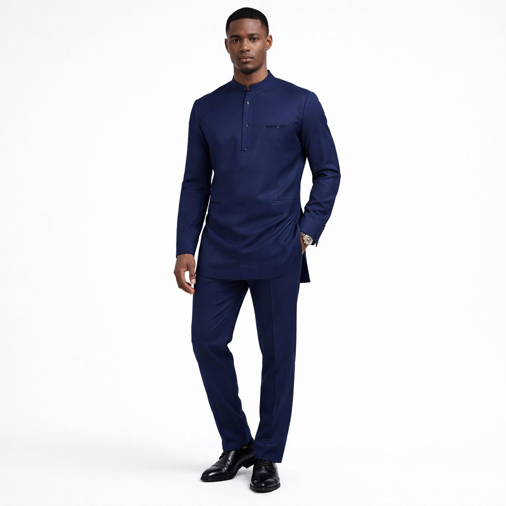 Solid Navy Blue Apparel Fabric