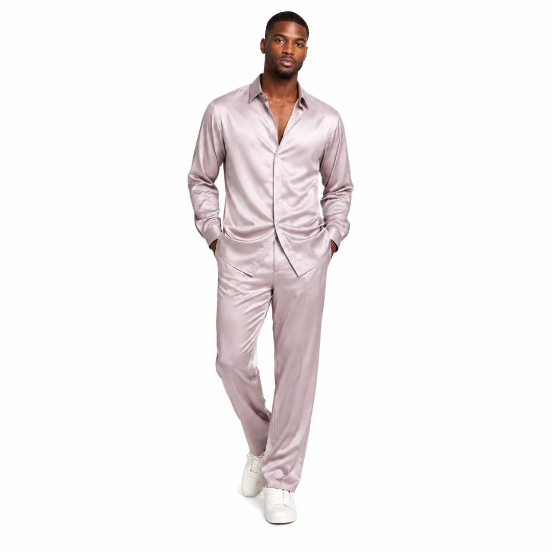 Luxury Mauve Satin Fabric