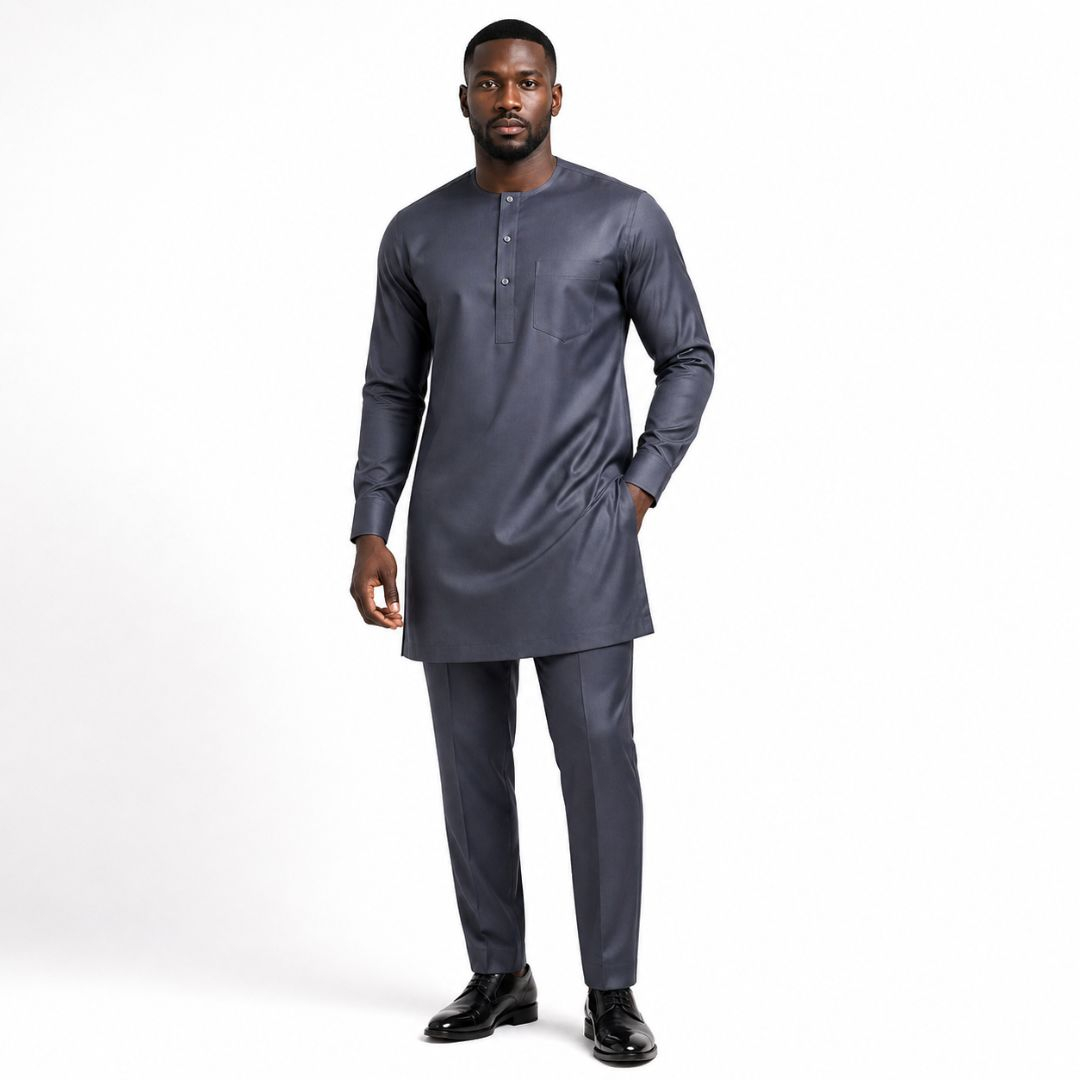 Premium Steel Blue Matte Fabric
