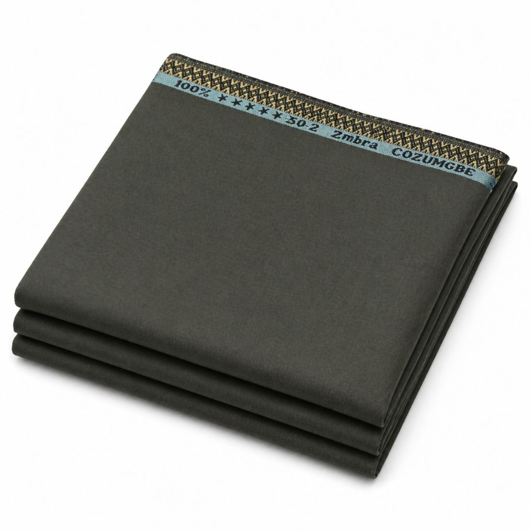 Premium Olive Green Traditional Fabric