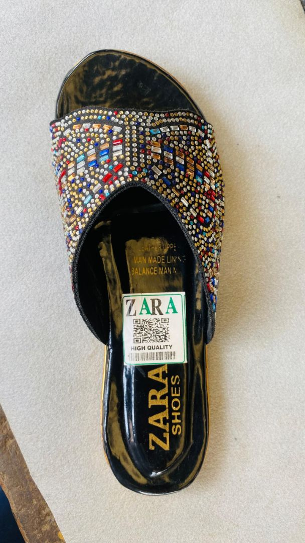 Multicolor Rhinestone Mosaic Slide Sandals