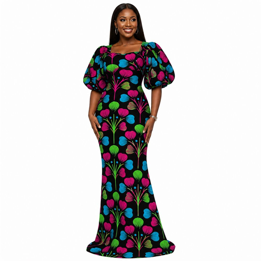 Premium Multicolour Floral Ankara Wax Fabric