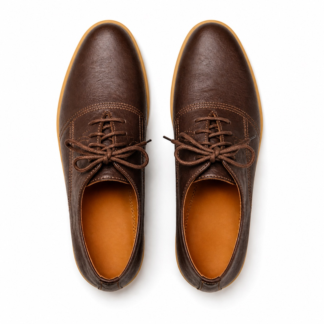 Mens Classic Brown Leather Lace up Shoes