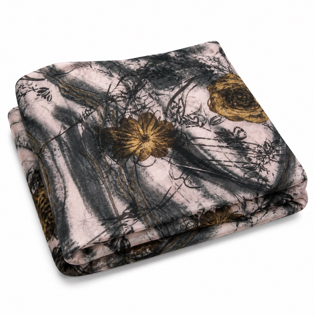 Multicolor Floral Print Fabric      Abstract Pattern Soft Lightweight Material