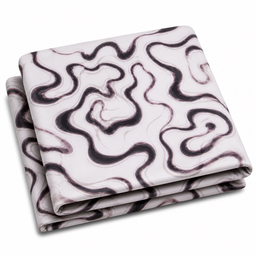Abstract Marble Print Fabric        Soft Flowing Pattern Material
