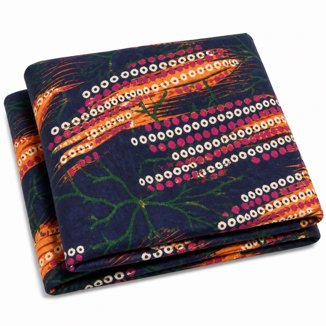 Vibrant Tribal Stripe Fabric       Multicolor Abstract Pattern Material