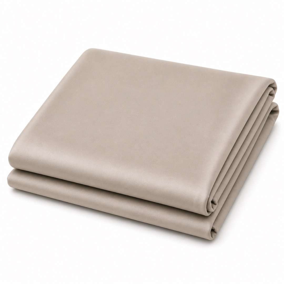 Beige Smooth Neutral Draping Crepe Fabric