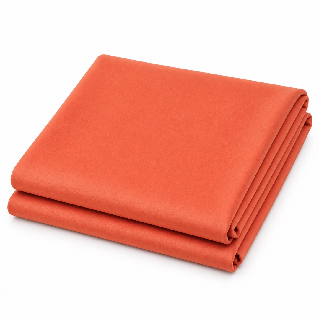Burnt Orange Crepe Fabric Material for Elegant Fashion Pieces