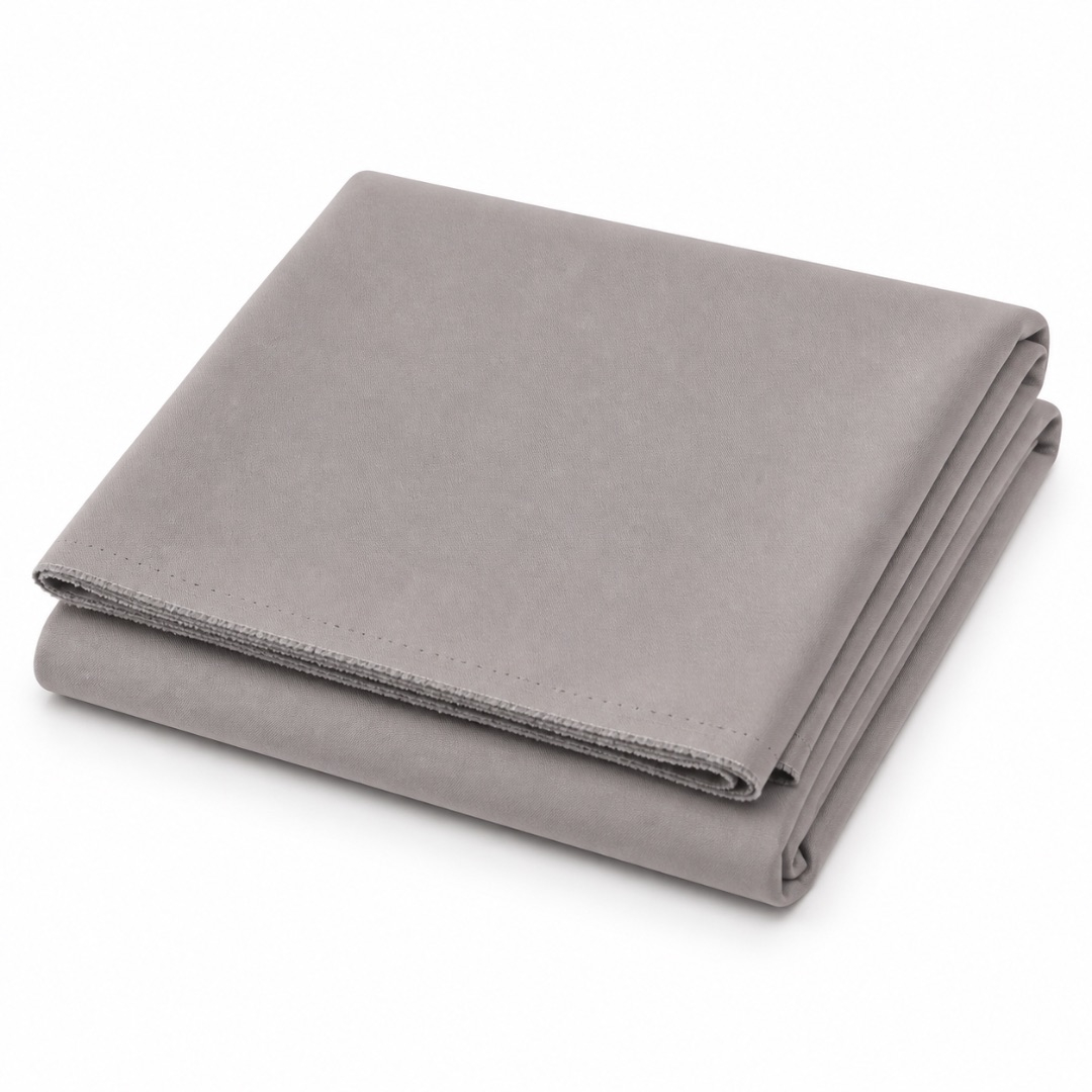 Taupe Grey Soft Flowing Crepe Fabric Material