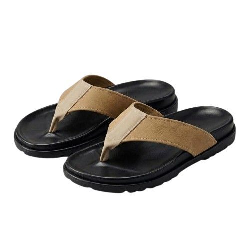 Sand Brown Comfort Dual Tone Men Slippers