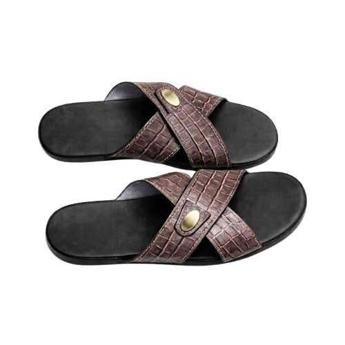Designer Slippers with Crocodile Pattern
