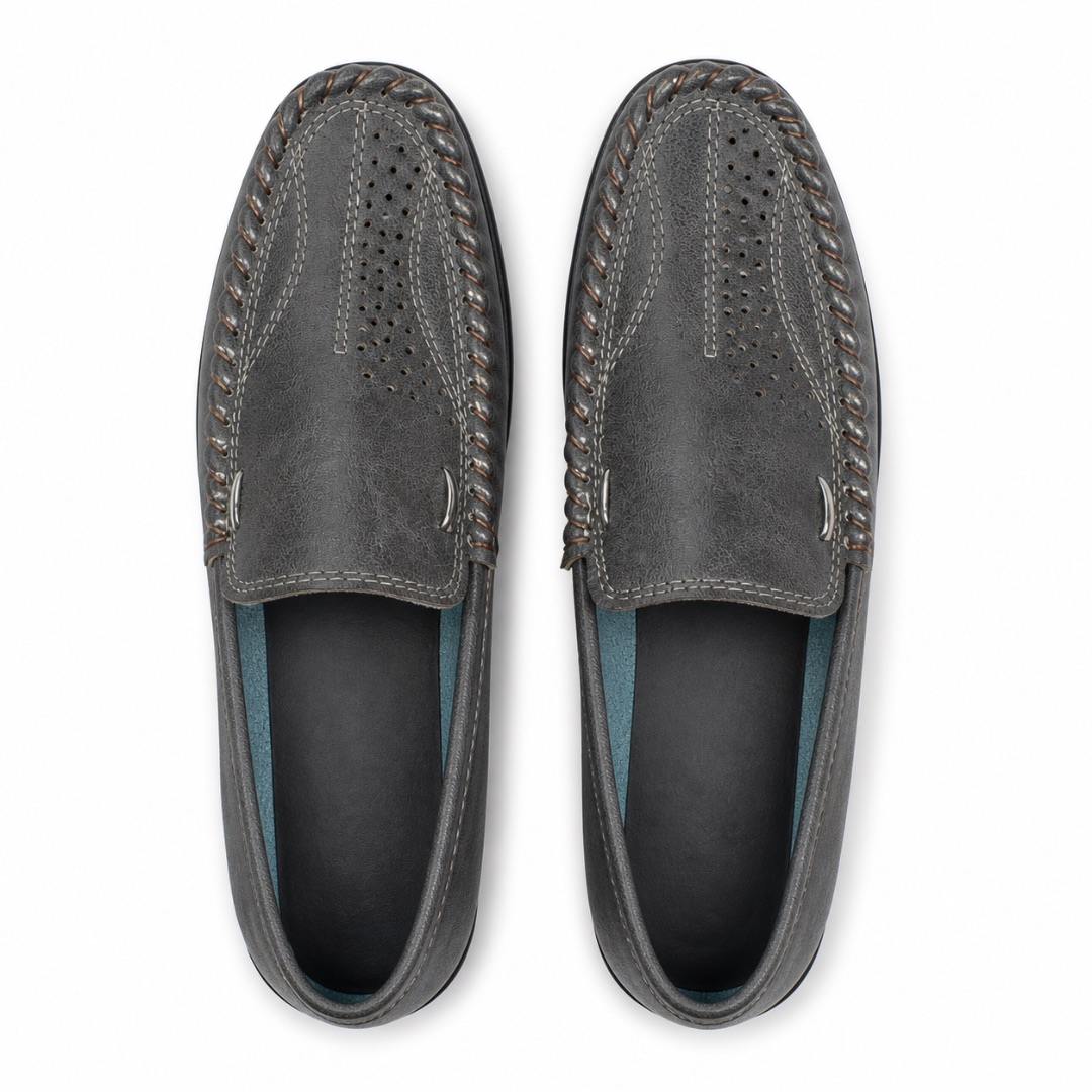 Dark Brown Hand Stitched Leather Loafers