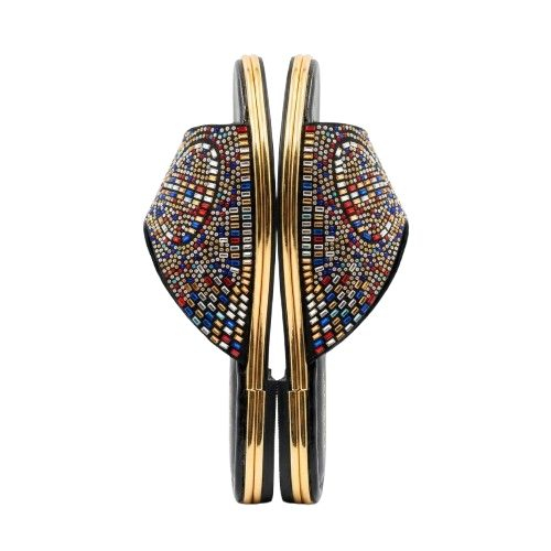 Multicolor Rhinestone Mosaic Slide Sandals