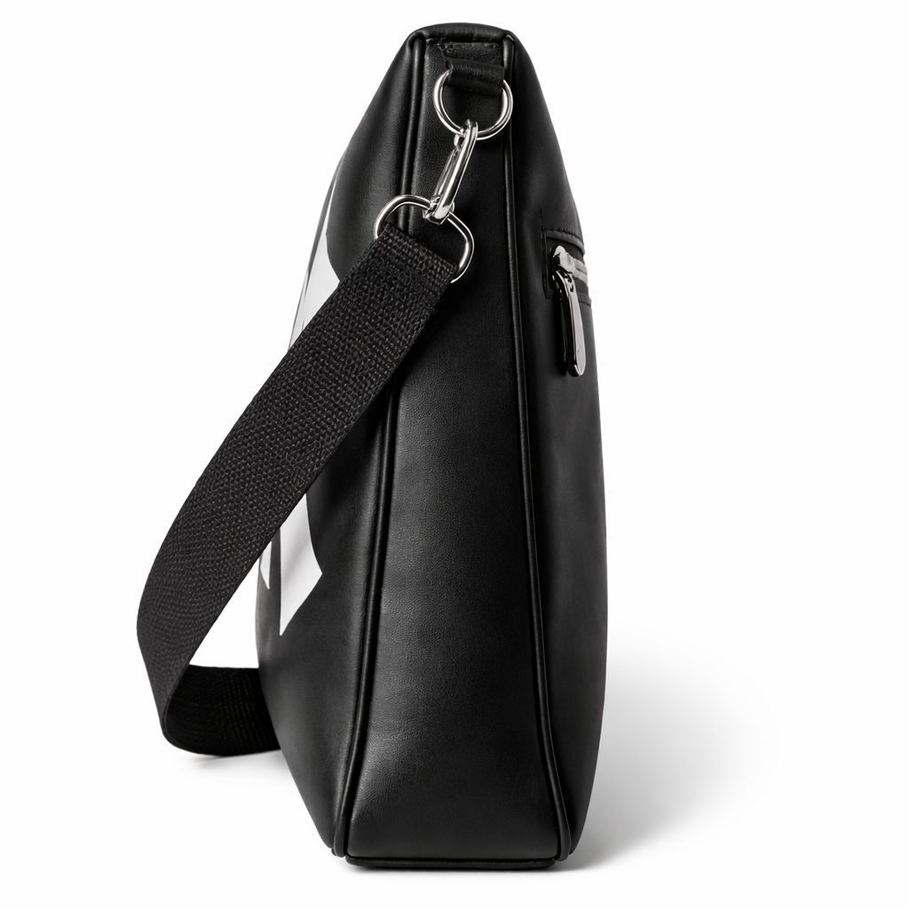 Black Graphic Synthetic leather Print Shoulder Bag