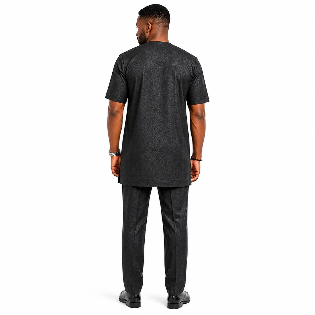 Quality Men Black Senator Two Piece Set