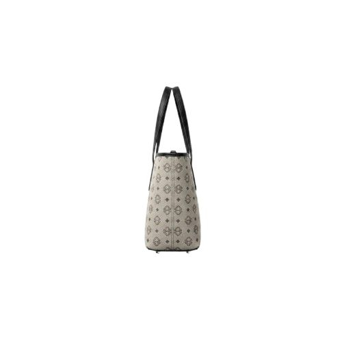 Patterned White and Black Tote Bag