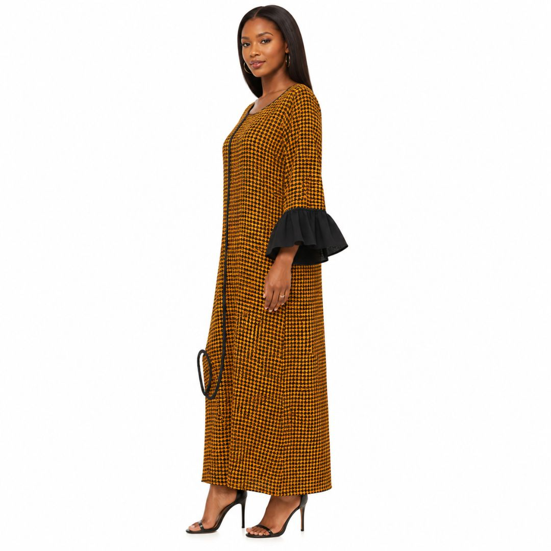 Womens Houndstooth Maxi Dress