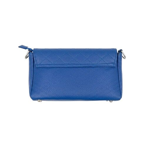 Quilted Faux Leather Crossbody Bag Royal Blue