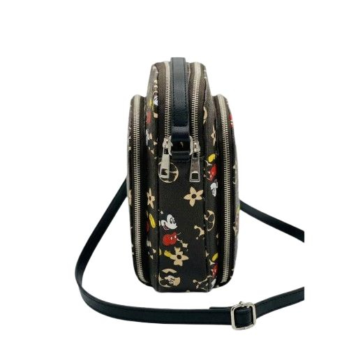 Cartoon Character Patterned Multi Pocket Crossbody Bag